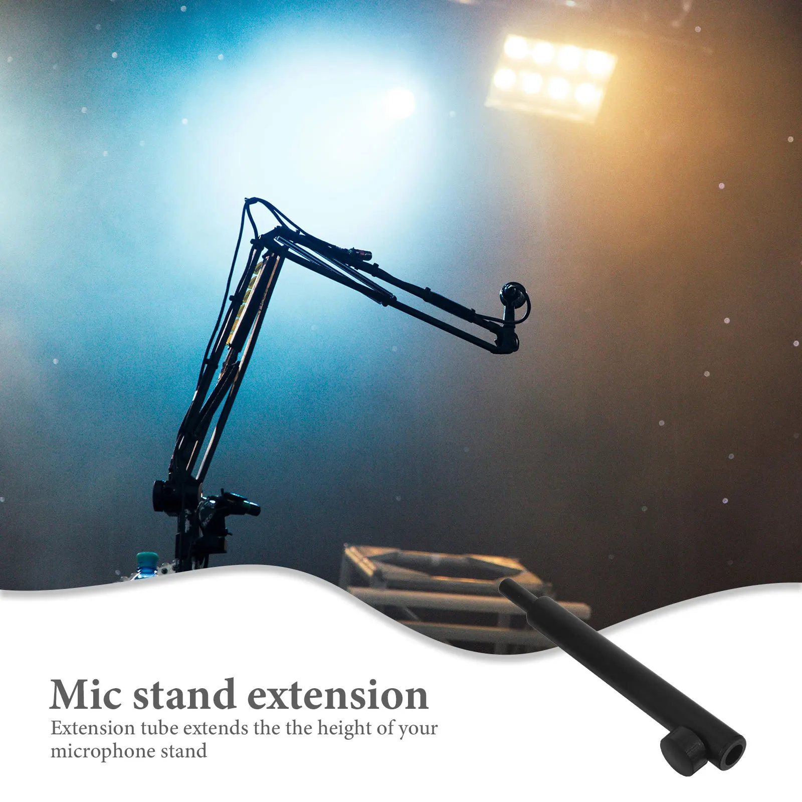 

Microphone Tube Aluminum Alloy For Boom Arm Mic Live Streaming Recording Microphone Stand Extension Rod Mic Desk Stand