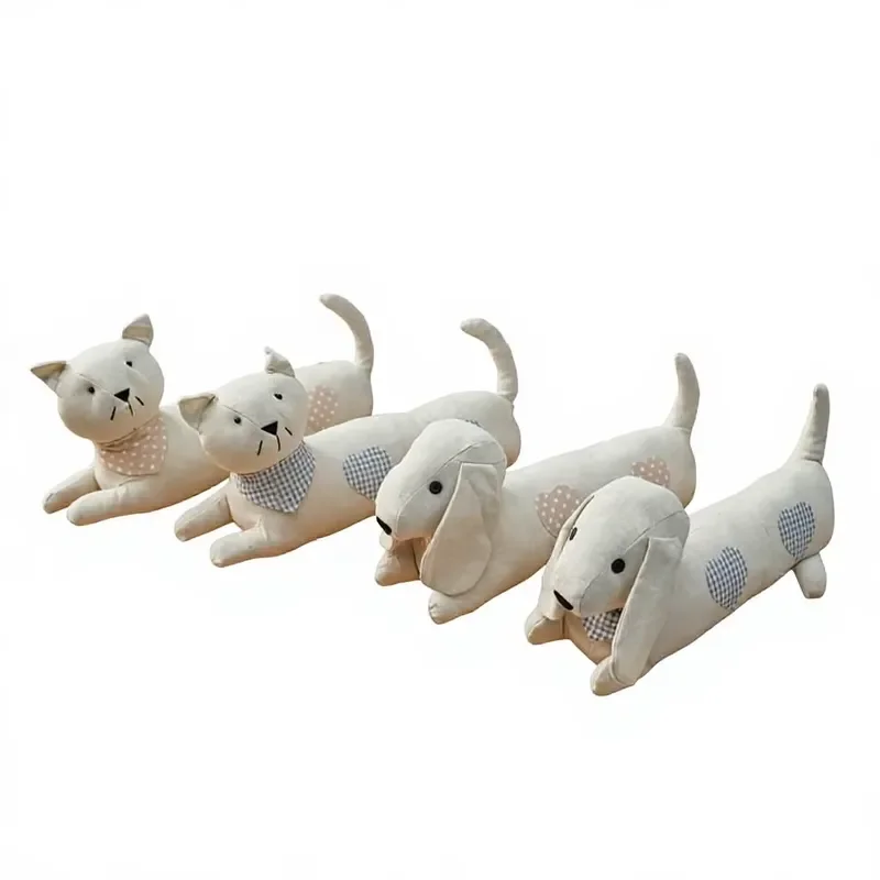 European Cartoon Heart Shaped Cat Dog Fabric Door Stop Household Bedroom Door Buffer Decorative Windproof Door Stop