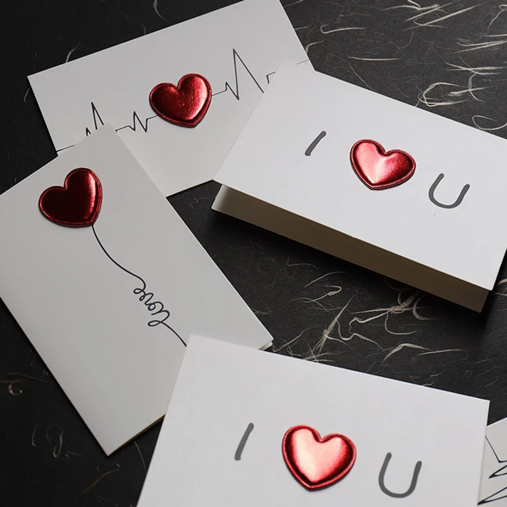 

Valentines Day Greeting Cards Love 3D Message Folded Blessing Paper Valentine's