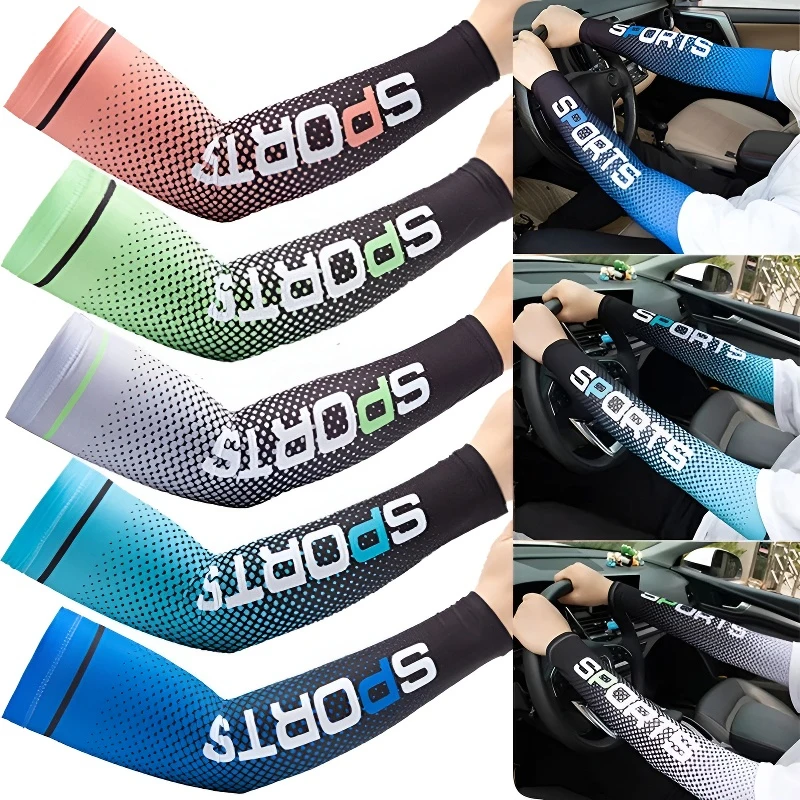 

Новый летний солнцезащитный крем, рукав из ледяного шелка, УФ-защита от солнца, охлаждающие противоскользящие рукава для мужчин и женщин, спортивный рукав для велоспорта на открытом воздухе