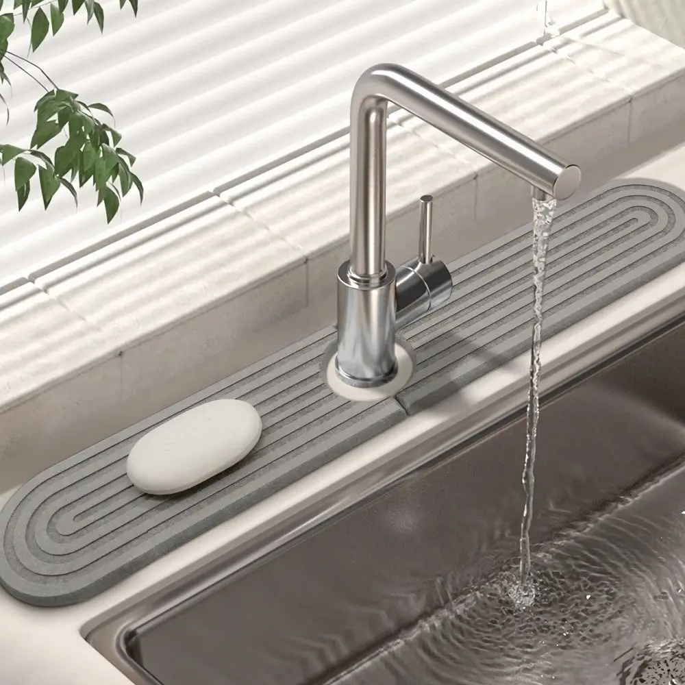 

Super Absorbent Fast Drying Faucet Mat Moisture-proof Reusable Diatomite Stone Sink Tray Non-Slip Multipurpose