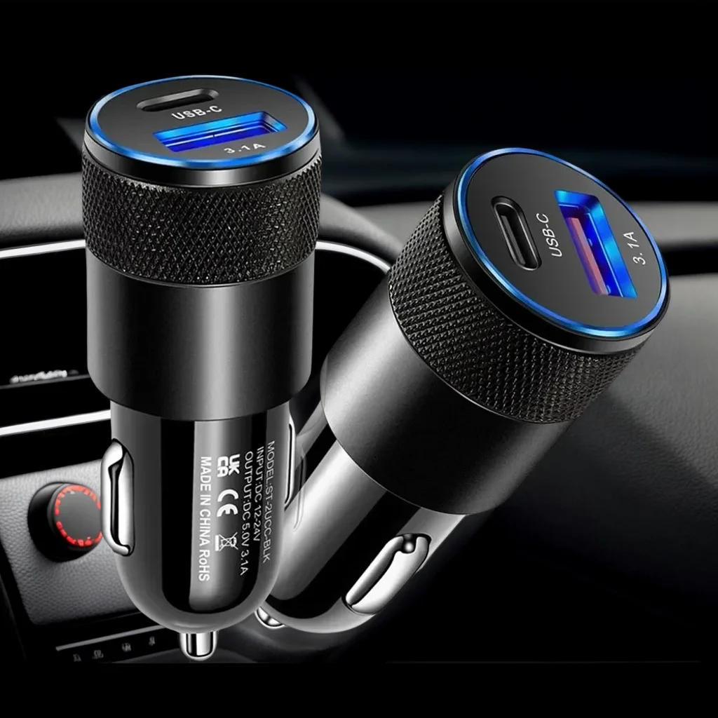 

Автомобильное зарядное устройство USB Type C, 68 Вт PD, быстрая зарядка — совместимое с iPhone и Samsung