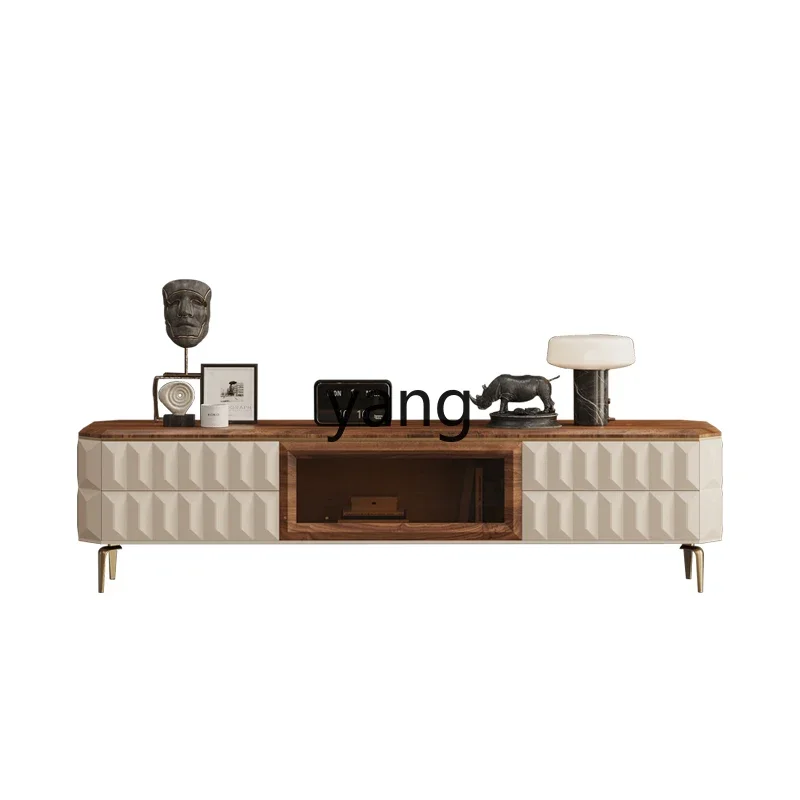 

CX High-End Affordable Luxury Solid Wood TV Cabinet Present Villa Mid-Ancient Living Room Simple TV Stand