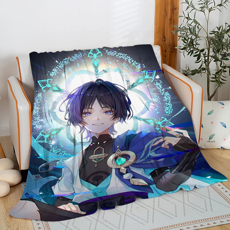 New Game Genshin Impact Kunikuzushi Blanket Warm Throw Blanket for Bed Bedroom Sofa Travel Picnic Blanket Girl Gift Home Textile