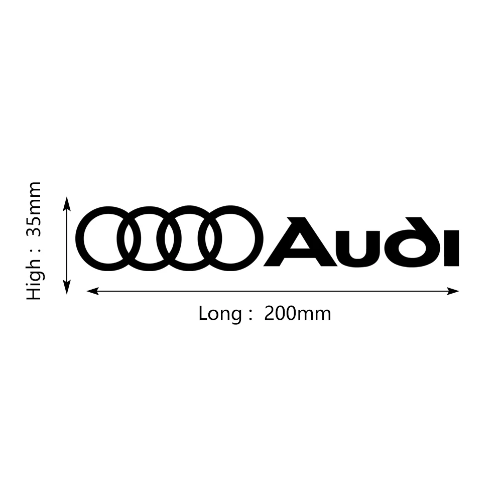 2PCS Car Side Body Trunk Bumper Window Decoration Badge Decal for Audi Sline RS A1 A2 A3 A4 A5 A6 C7 Q5 C6 Q1 Q2 Q3 Q4 Q5 Q7 TT