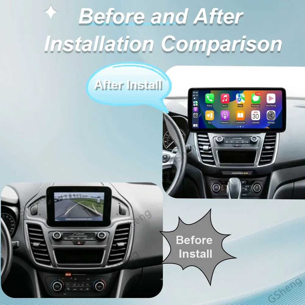 For Ford Transit Connect MK2 2019‑2023 Car Radio Multimedia Player 12.3