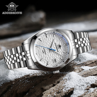 ADDIESDIVE Luxury Men's Automatic Watch 38mm Sapphire Glass 100m Waterproof Analog Wristwatch Stainless Steel Men Watches AD2118