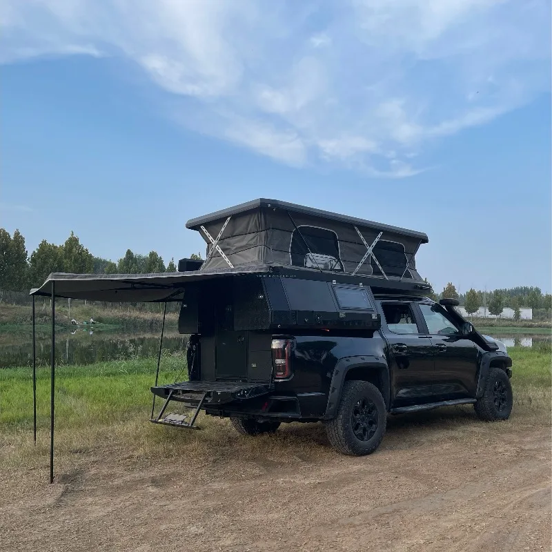 4x4 Off Road Pickup Camper Inflatable Trailer Tent Truck Bed Camper Campervan Motorhome for Outdoor Adventure Custom
