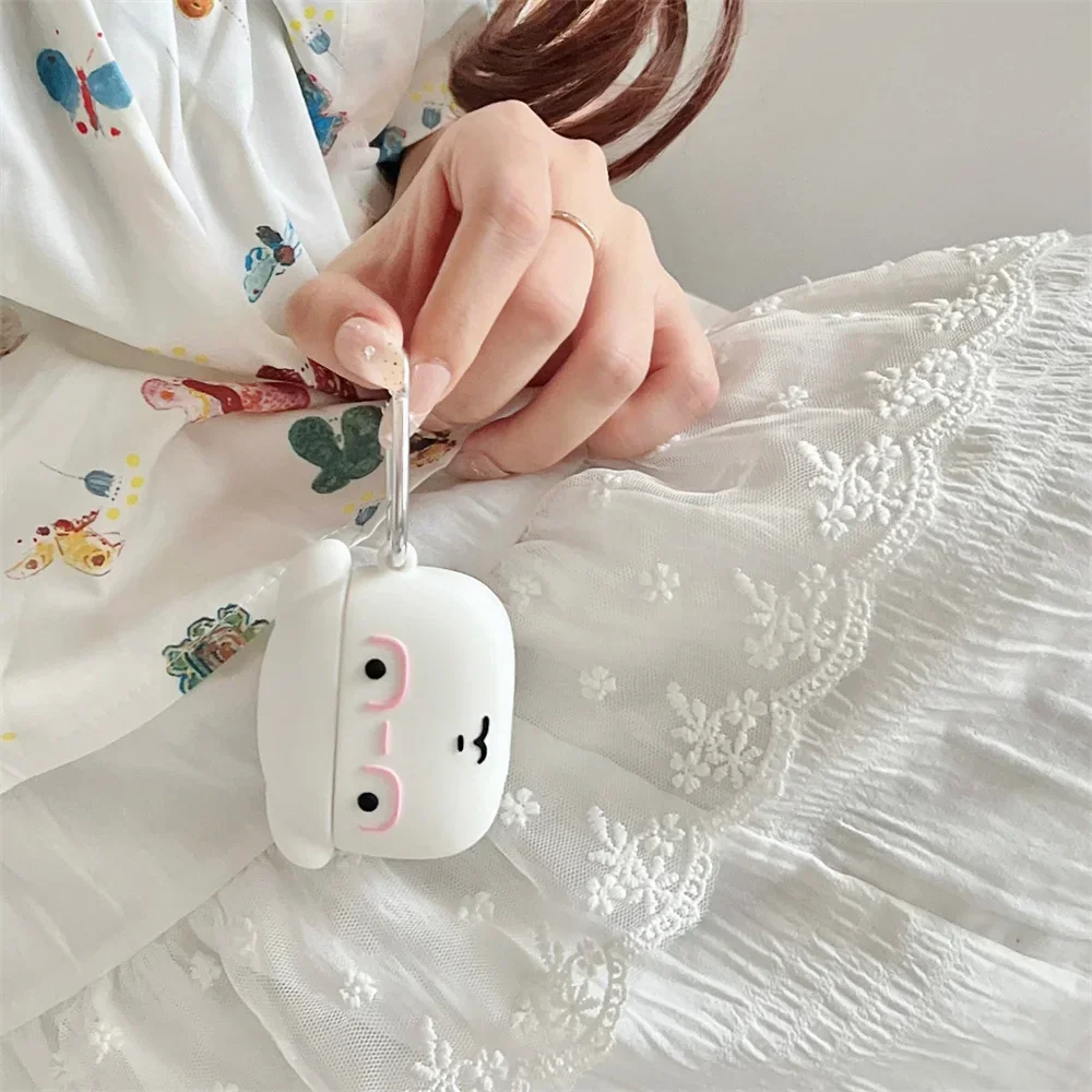 Neue Kawaii 3D Großkopf-Hund Silikon-Kopfhörerhülle Stoßfest für Apple Airpods 3 4 Hülle Airpods Pro2 Pro3 Kopfhörerhülle – Detail 6