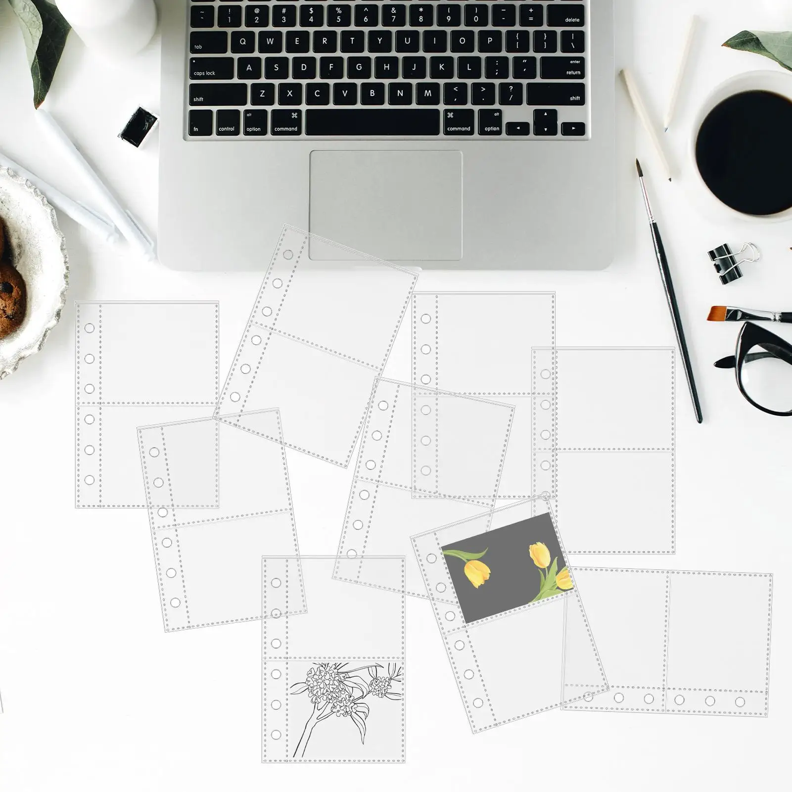 แผ่นป้องกันเอกสาร 10 ชิ้น A7 ปกใสสำหรับแฟ้ม 6 ห่วง ปกป้องเอกสารสำหรับพนักงานสำนักงานและโครงการ