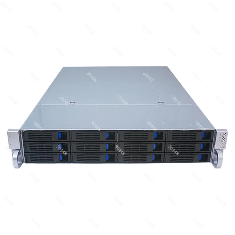 2u hot-swappable chassis with 12 disk slots, supporting sas hard drives, eatx motherboards, and sata backplane, ideal