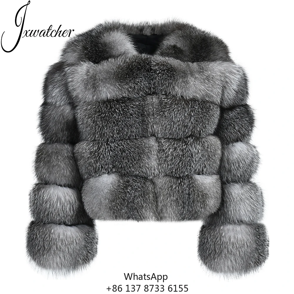 

New Fashion Luxury Real Fox Fur Jacket Winter Warm Thick High Quality Fluffy Wholesale Women's Clothing Fur Coat