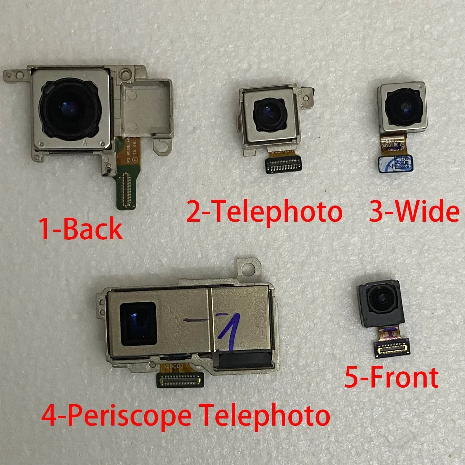 Front Camera Flex For Samsung Galaxy S21 ULTRA SM-G998B G998U G998N G9980 Main Rear Back Wide Telephoto Camera Flex Cable