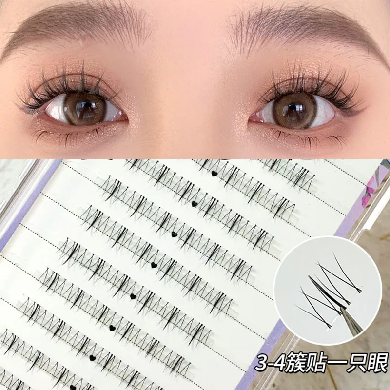 Natural Single Cluster Lashes Little Flame Lower Eyelashes DIY Eyelashes Extension Beauty Hand Painting Fake Eye Lashes