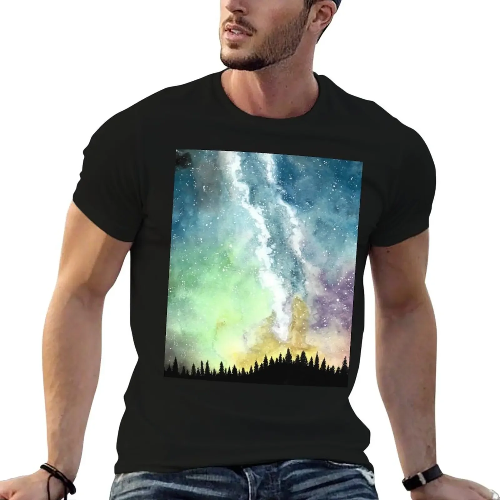 

Northern Lights T-Shirt T-shirts man customs tops mens vintage t shirts