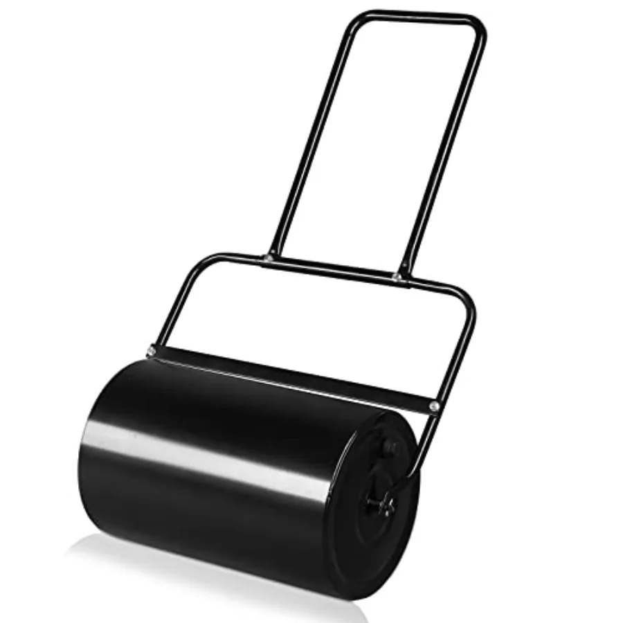 

Lawn Roller, 10 Gallons Water and Sand Filled Garden Drum Roller with U Shaped Handle Tow beind Sod Roller for Planting, Seedin