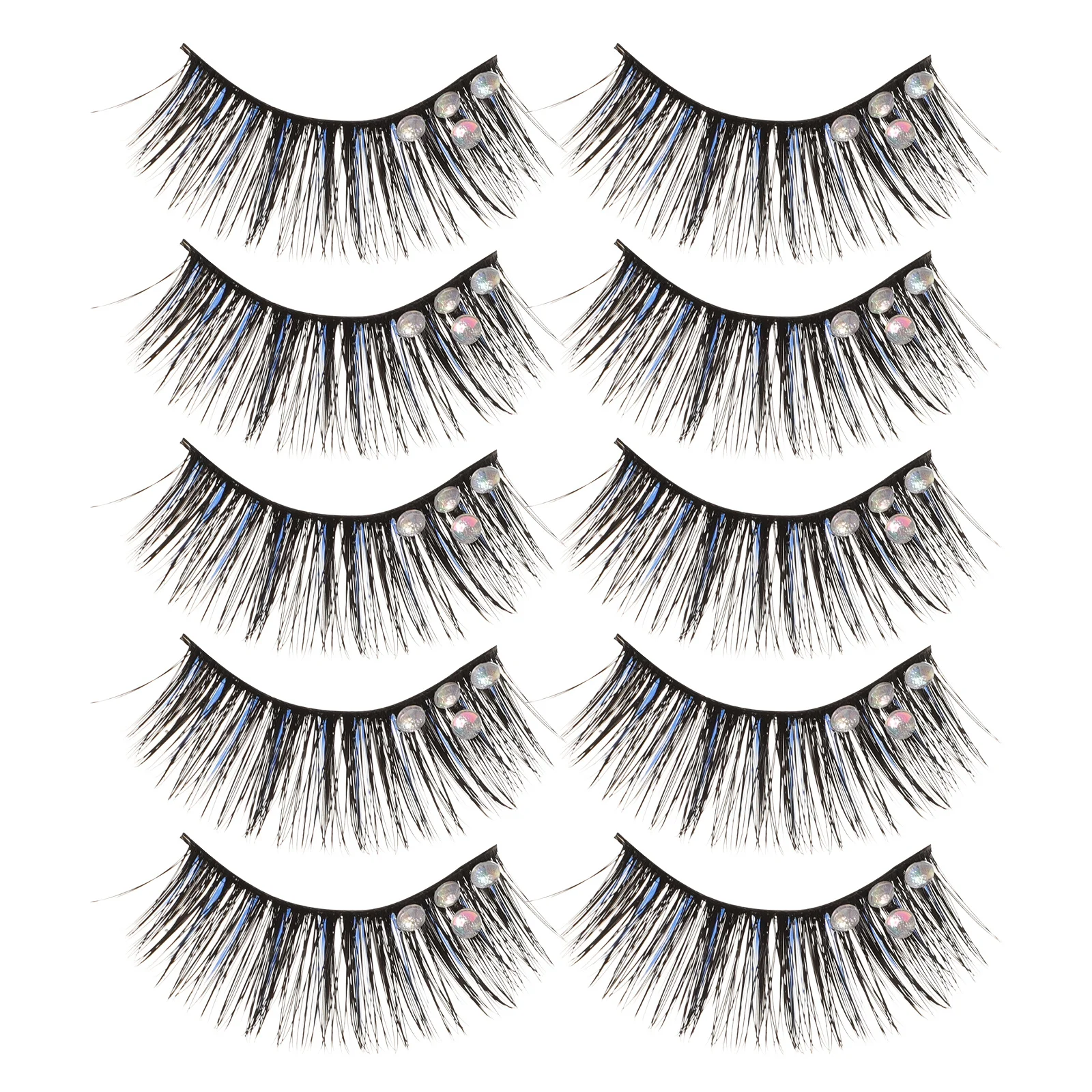 5 أزواج من الرموش الصناعية للمسرح، مظهر طبيعي، خفيف الوزن، سهل الاستخدام، رموش صناعية فردية لإكسسوارات المكياج النسائية #6