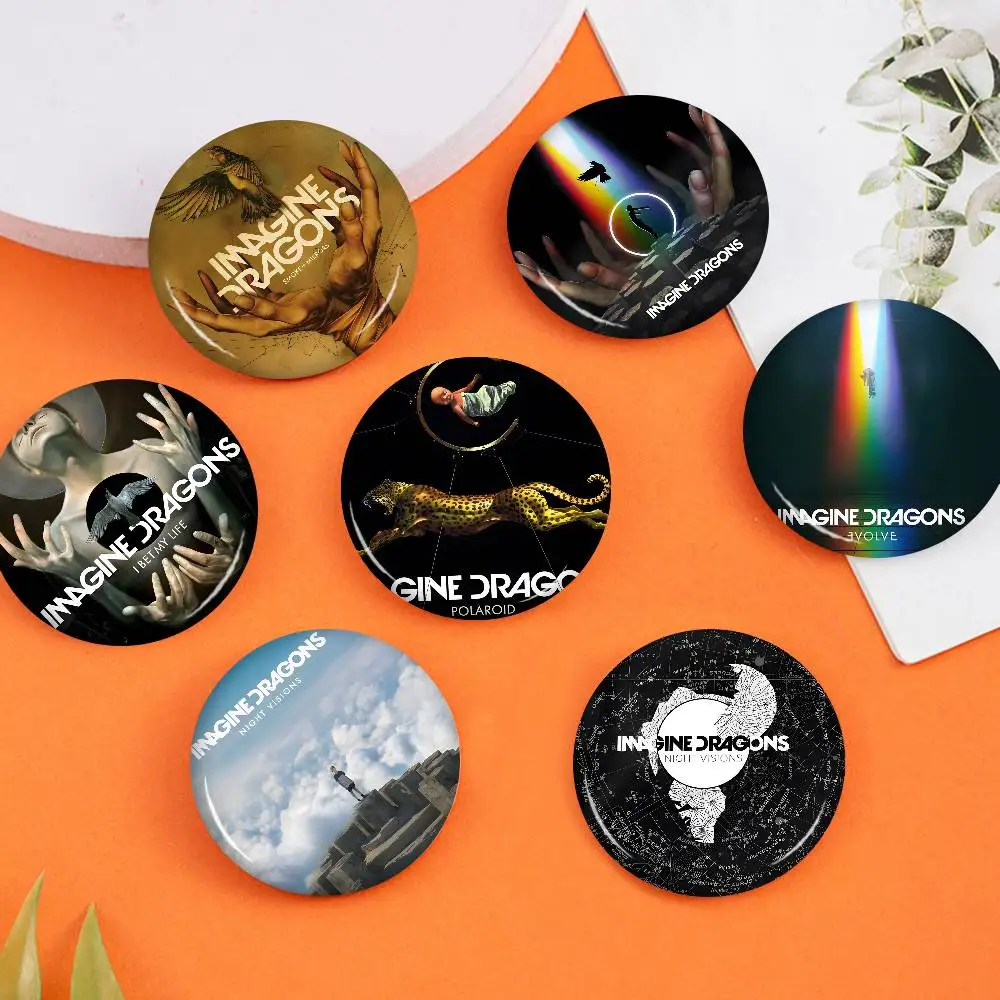 Rock Band I-Imagine D-Dragons 32/44/58MM Customizable Button Pins Cute Funny Creative Badge Jewelry Decor Gifts for Friends