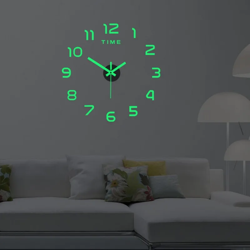 3D Wall Clock DIY Home and Decoration Pocket Watch Sticker Living Room Office Decor Large Digital Modern Clocks Garden