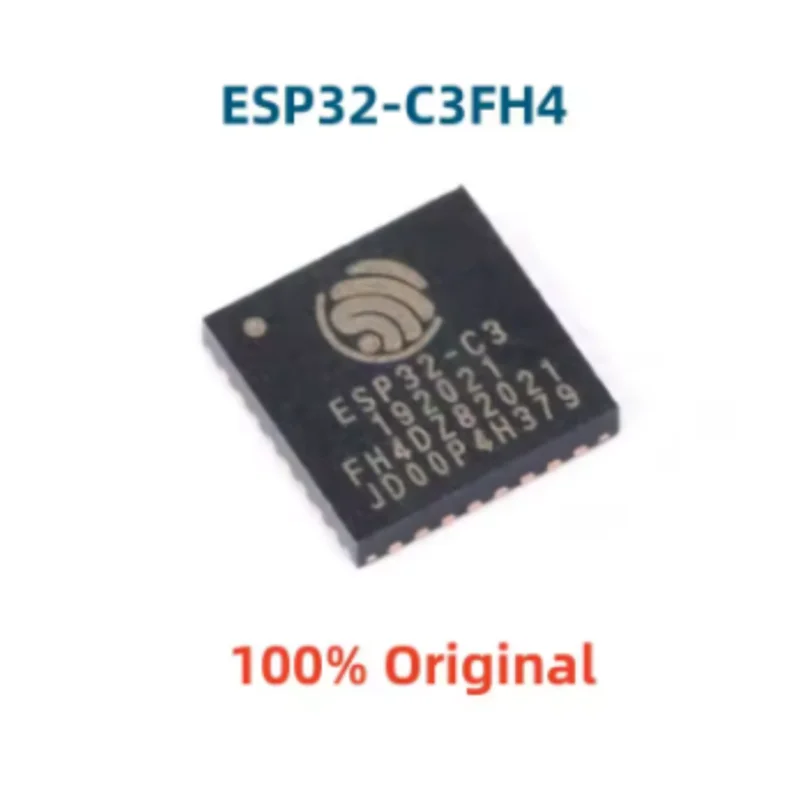 10PCS 100% Original ESP32-C3FH4 ESP32-C3 QFN-32 WiFi BLE 5.0 RISC-V 32-bit MCU 4MB Flash IoT Chip