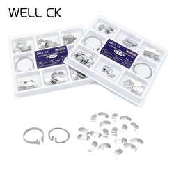 Kit completo de Matrices de Metal contorneadas, matriz Dental seccional, herramientas de dentadura de repuesto, 100 unids/lote por caja