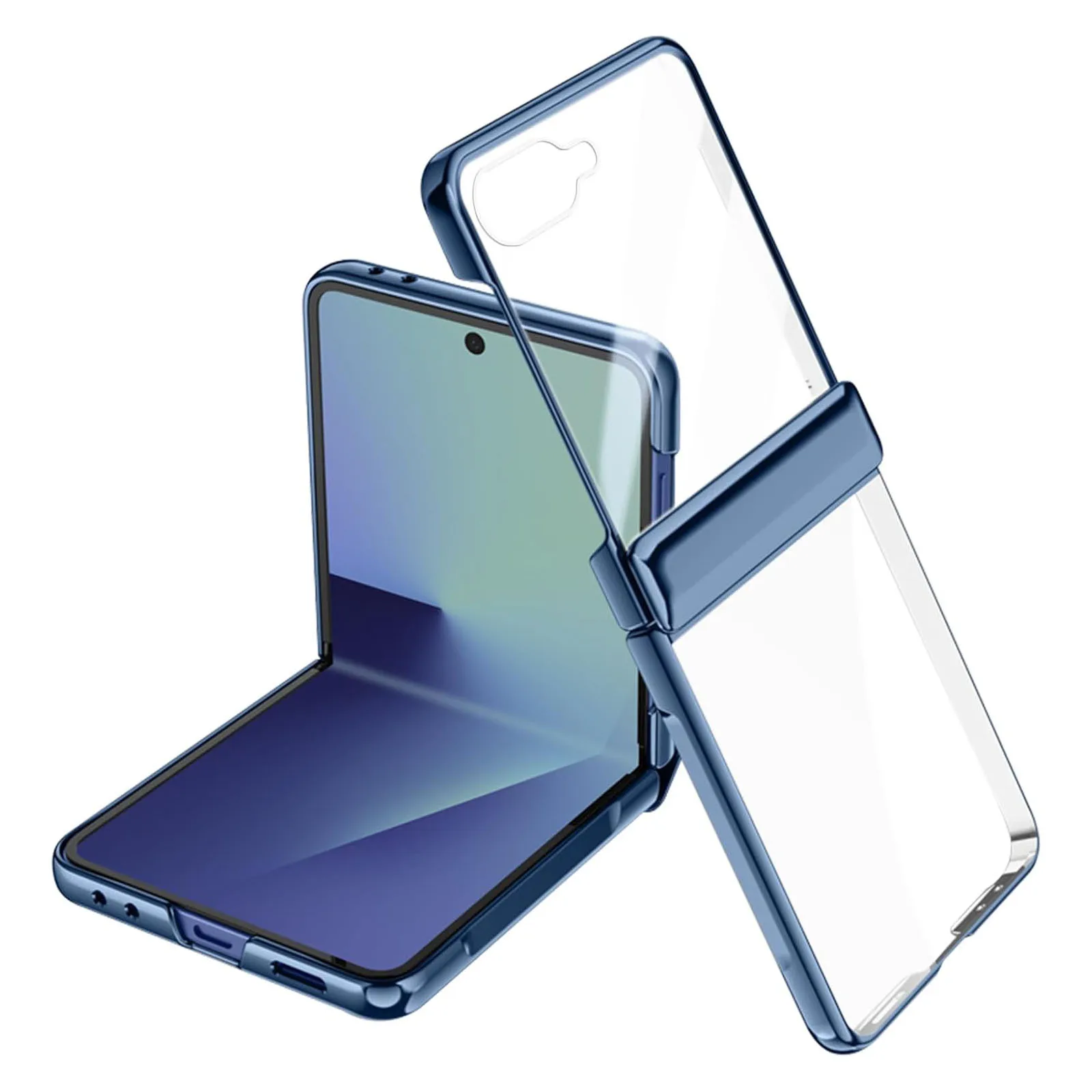

Crystal Clear Case for Samsung Galaxy Z Flip 7 – Full-Body Protection, Rear Screen Protector, Hinge Guard, Anti-Yellowing