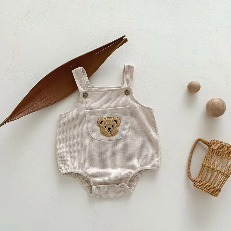 MILANCEL 2023 Summer Baby Clothing Set Waffle Bodysuit And Brief Tee Boys Suit Newborn Clothes Suit