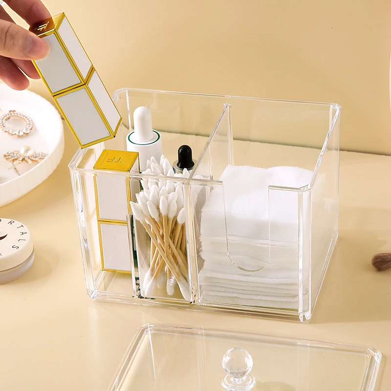 Cotton Swab Ball Storage Box Cosmetics Dental Floss Case Tampon Organizer Dispenser Makeup Cotton Boxs Jewelry Holder Bathroom