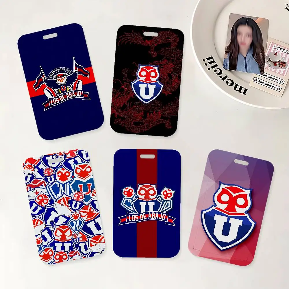 Cool Club U-Universidad De C-Chile Logo ID Badge Holder With Lanyard Neck Strap For Office School Name Card Credentials Case
