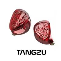 Audífonos Intrauditivos Dinámicos Tangzu wan er sg 2 Red Lion Edition de 10 mm con Bolsa de Silicona y Sancai Wide
