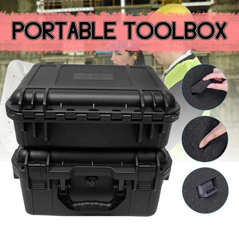 Tool box Hard Shell Carrying Case Portable Waterproof Safety Storage Box Impact Resistant Instrument Tool Box Hardware Toolbox