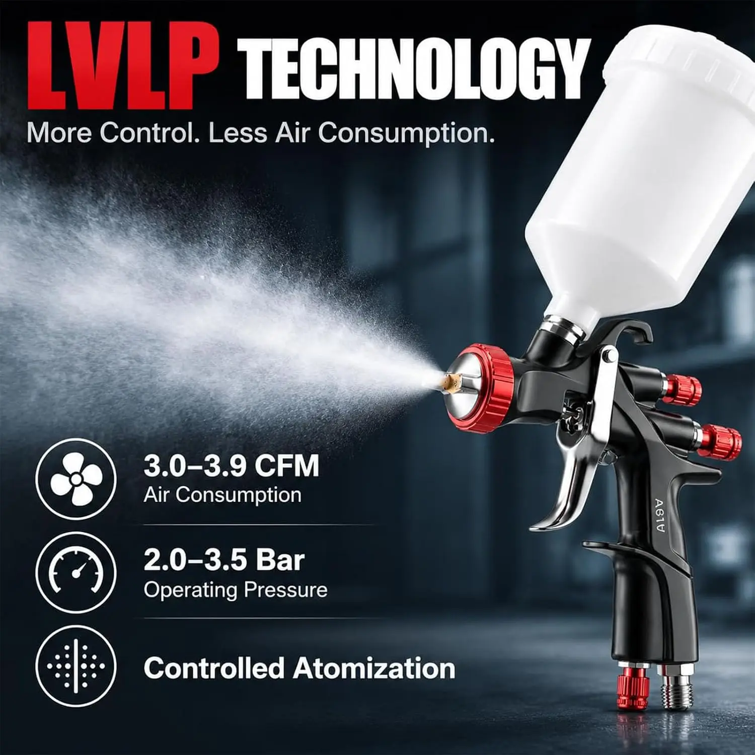 Tools R500 LVLP Air Spray Gun Kit