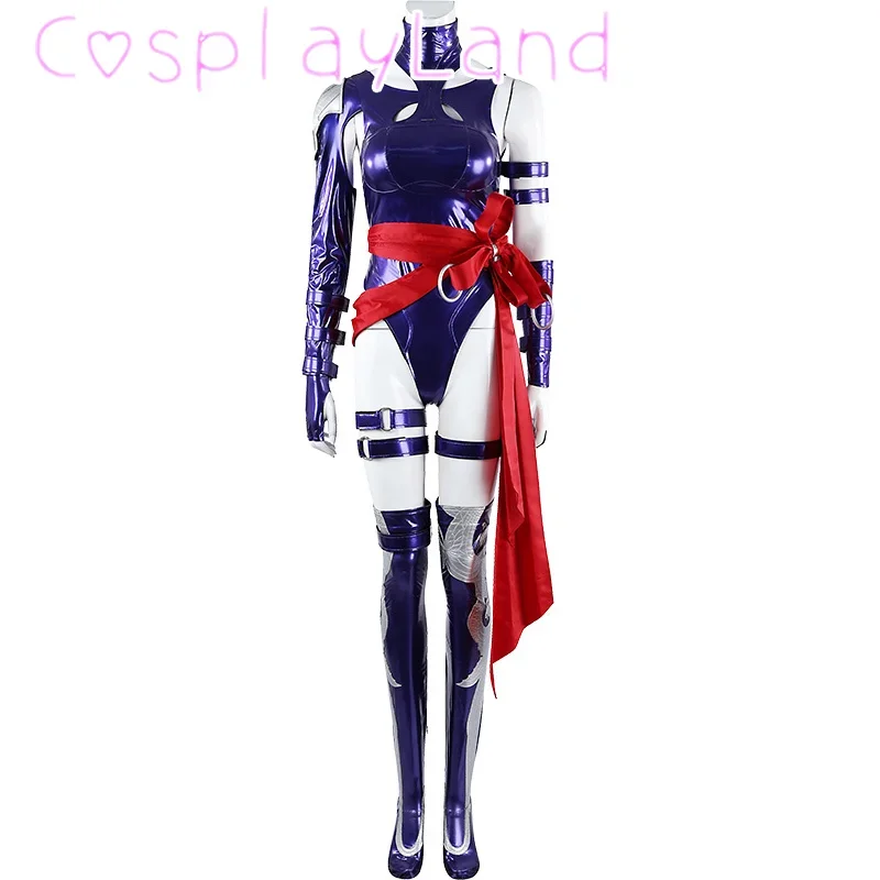 Game Rivals Psylocke Cosplay Costume New Arrival Sexy Jumpsuit Outfit Adult Women Bodysuit Halloween Carnival Party Suit Sleevet