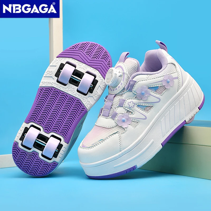 

Обувь для роликовых коньков, сверхлегкие детские кроссовки для девочек с четырьмя колесами, спортивные кроссовки для прогулок на открытом воздухе, беговые подарки для детей