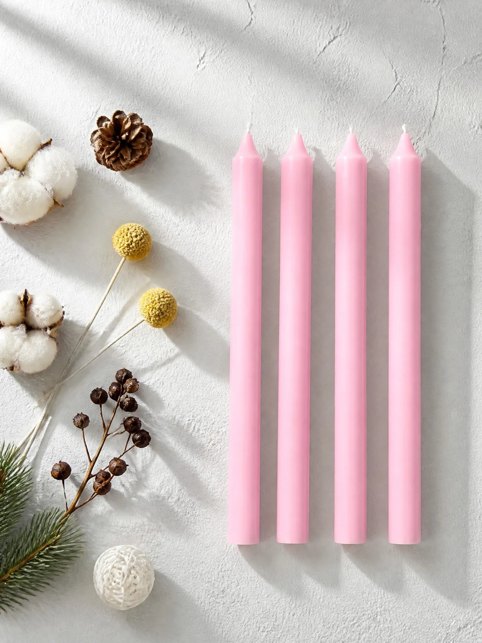 10/4pcs Pink Aromatherapy Rod Wax Set, Black Smoke Free Aromatherapy Candles, Wedding, Dining Table Home Decoration, Soy Wax image 3