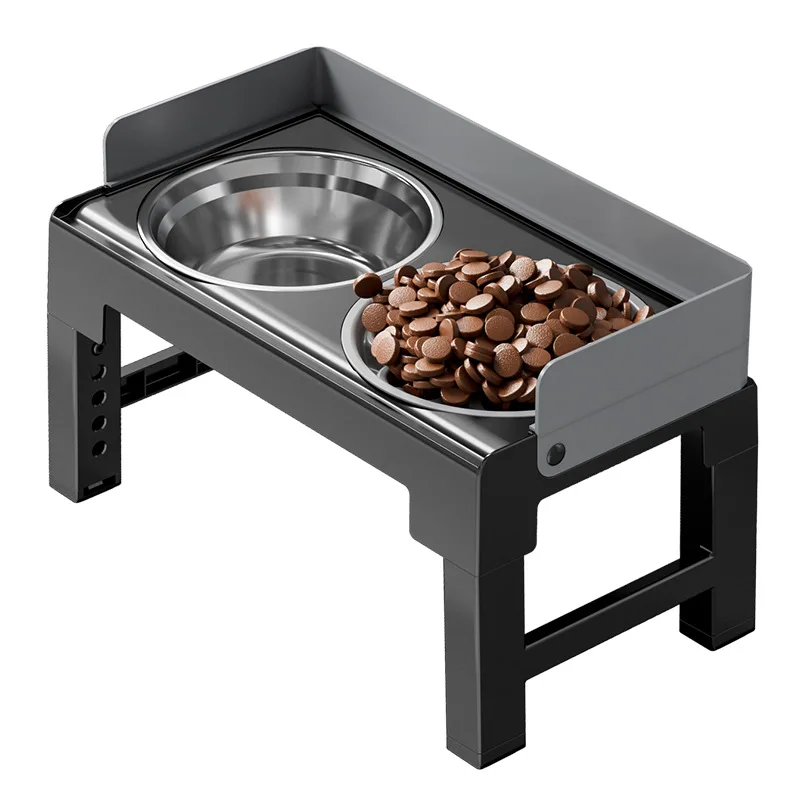 Medium Large Dogs Adjustable Height Dog Feeder Stainless Steel Elevated Bowl Cat and Dog Bowl Feeder Slow Feeder Dog Bowl Pet