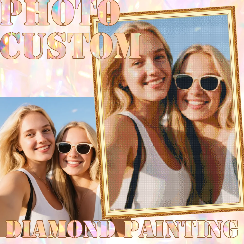 

RUOPOTY Custom Diamond Painting Kits Full Round Square Picture Personalized Diamond Art Photo Custom Diy Crafts Home Decors