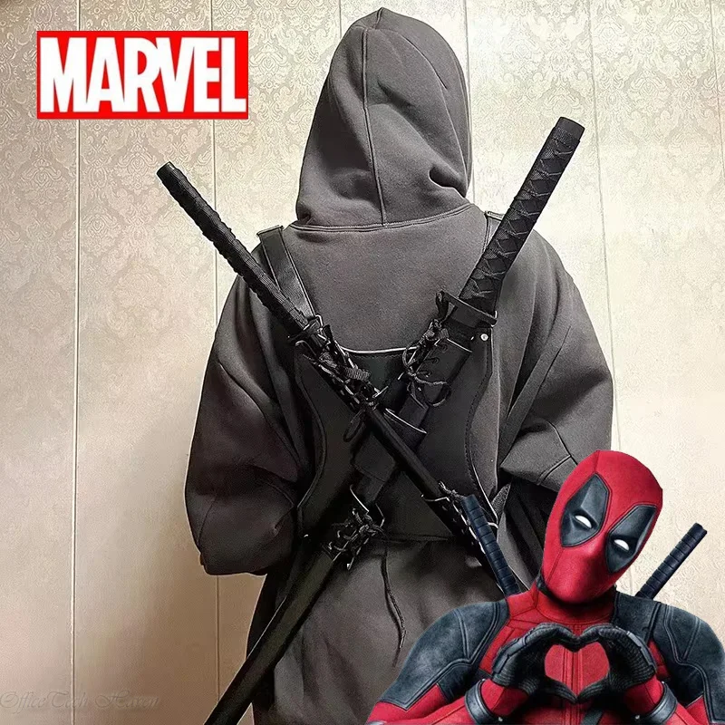 Katana de Deadpool de Marvel, espada samurái de Anime, cuchillo Ninja, accesorios de Cosplay, arma para juguetes juveniles, 61cm, novedad de 2024