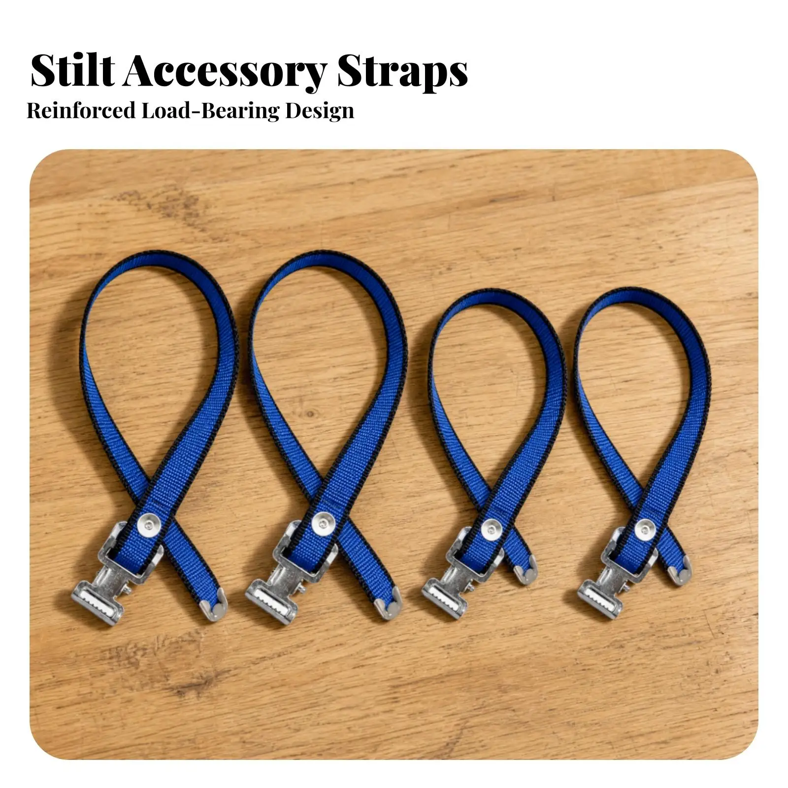 Secure Foot Strap for Construction Stilts with Silver Hardware Adjustable Fit for Painting and Drywall Projects