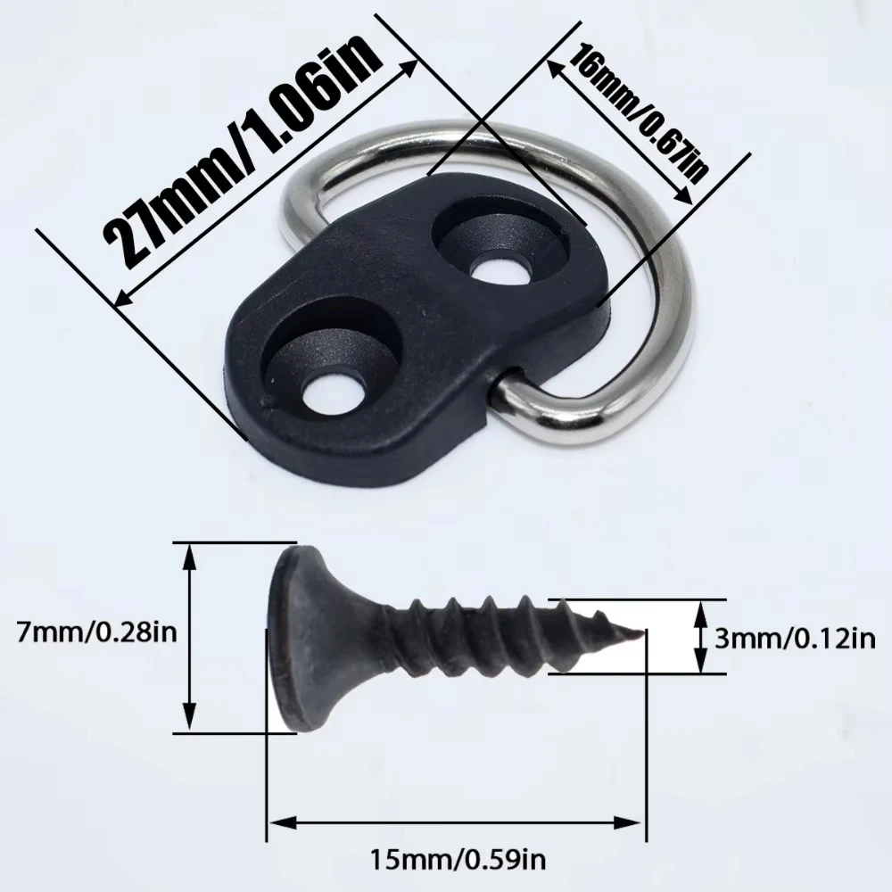 4Set Car Cargo Net Floor Hook Accessories Rear Trunk Boot Cargo Floor Net Tie Down Hook Ring Loop Hanging Flat Screen Net Fixing image 6