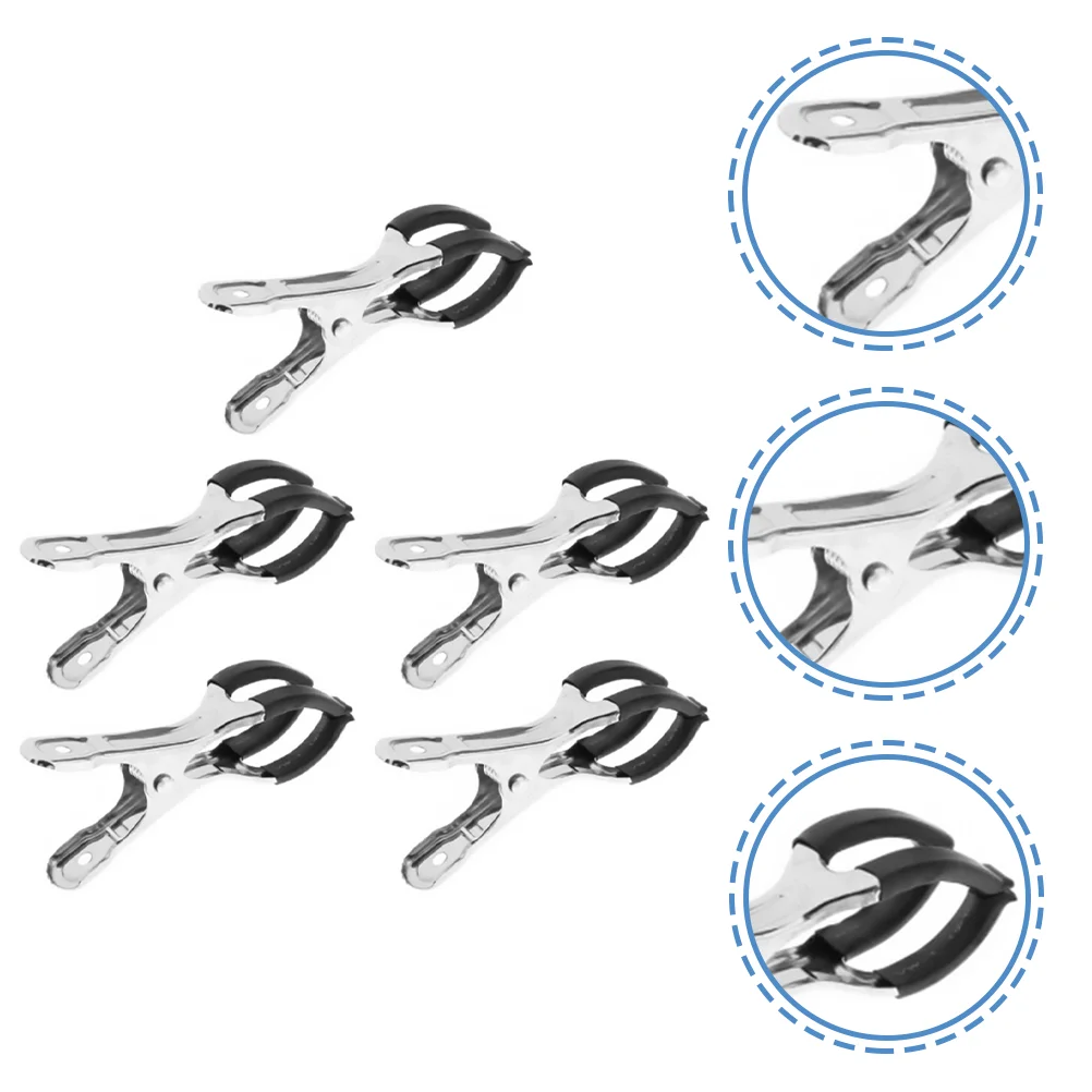 5 Pcs Sax Spacer Clips Indentation for Wind Instruments Saxophone Repairing Supply Component Accessories Black Supplies