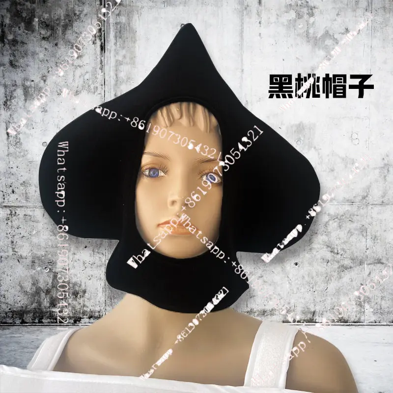 ポーカースペードaコスチュームハロウィン黒帽子服セットプリントスカートコスプレ衣装