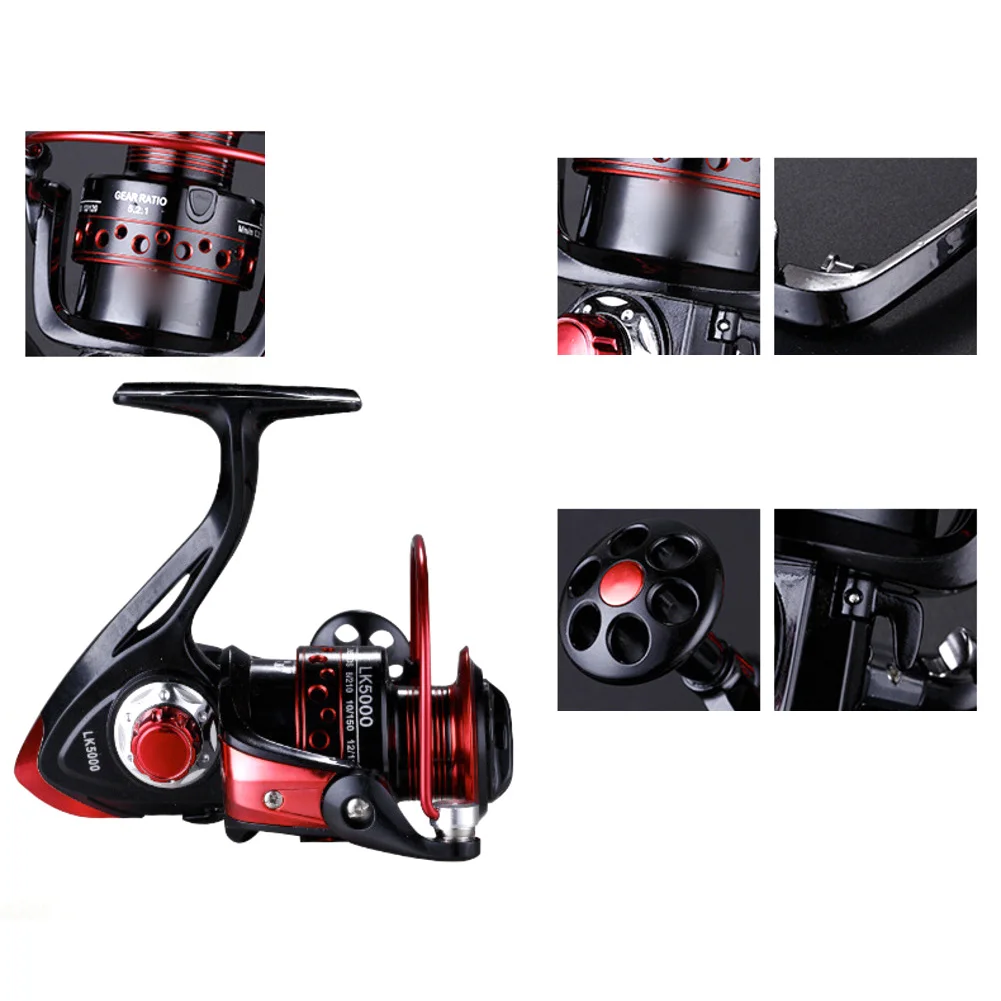 Black Red Sea Fishing Reel Seaknight High-density Fiberglass Sealed Relief System Shielded Stainless Steel Bearings