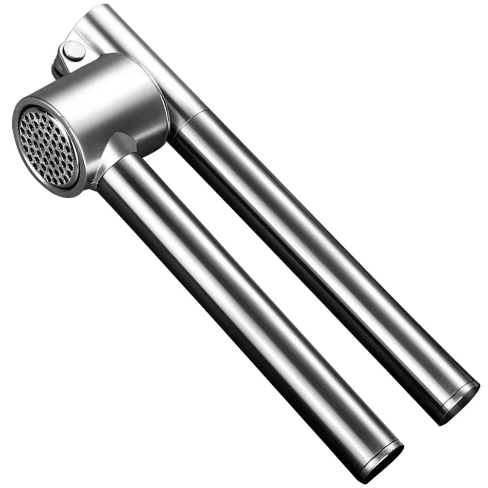 

Garlic Press Stainless Steel Kitchen Tool Manual Multi-function Salad Heavy Duty Ergonomic Corrosion Resistant Uniform Holes
