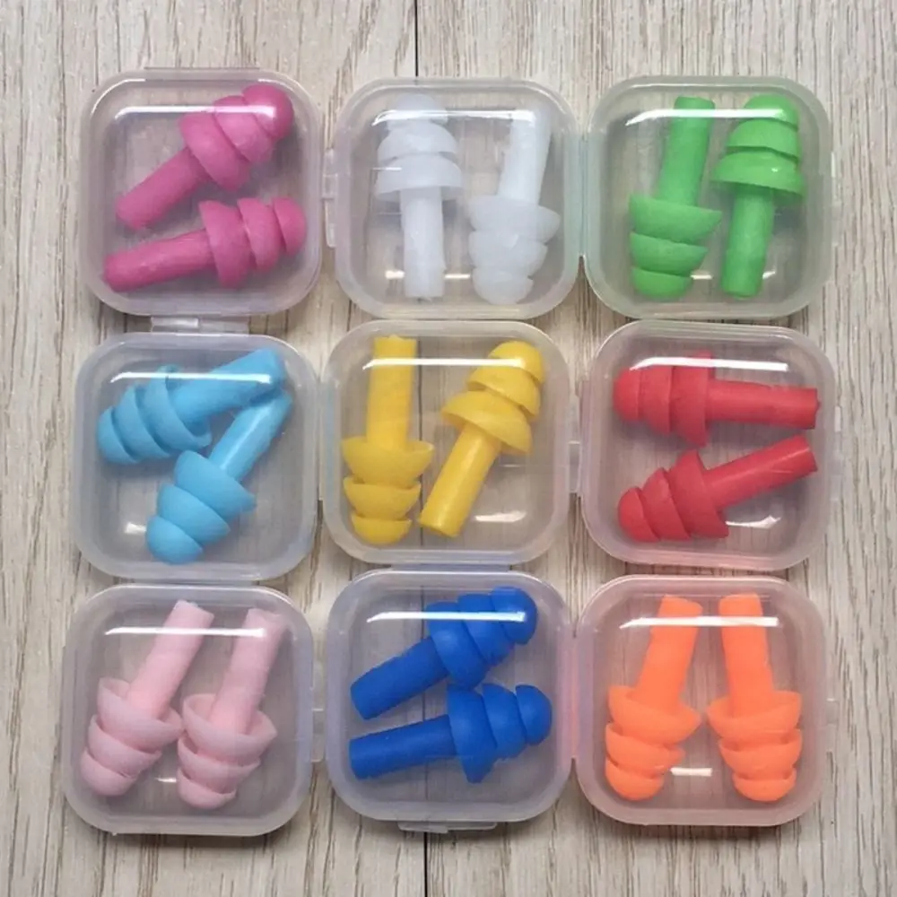 

Portable TPE Ear Plugs With Box 10 Colors Prevent Water Swim Dive Supplies Protection Waterproof Snore Hearing Protect Swimming