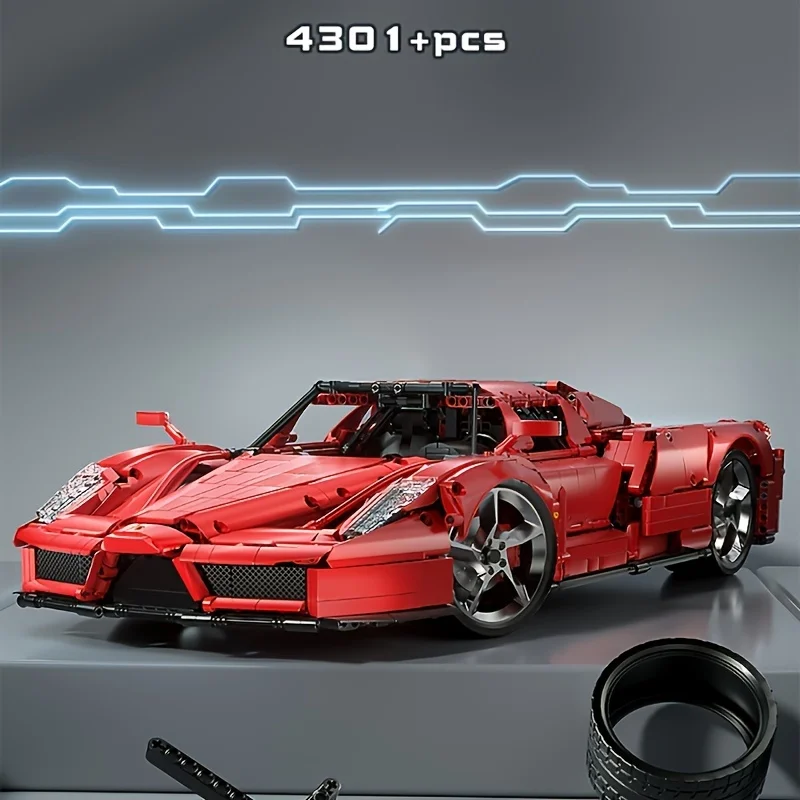

1:8 Building block assembly for adult racing cars, high-quality sports cars, car mechanical models, modified toys