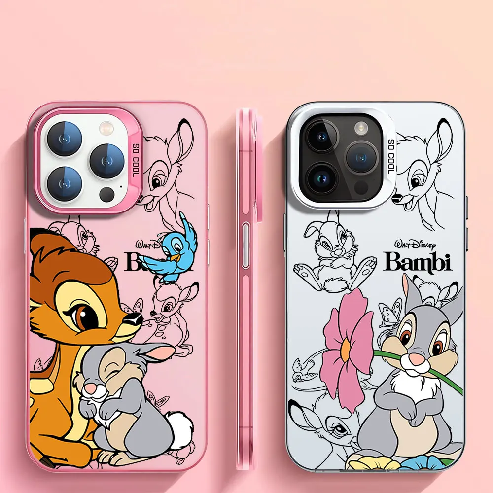 Disney Bambi Cute Shockproof Phone Case for iPhone X 13 XR 12 Pro XS Max 15 Plus 11 Pro Max 14 Pro 15 Soft Cover Thin Bumper