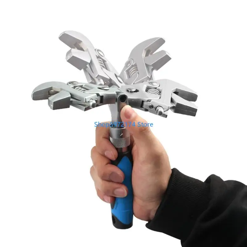 

Y3NB 5 in 1 Adjustable Ratchet Wrench 10 Inch Torque Wrench with 180° Folding Spanner