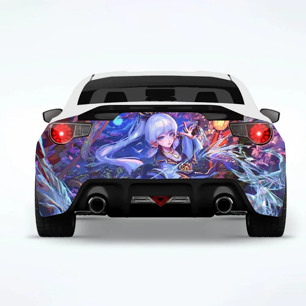 

Kamisato Ayaka Anime Car Rear Wrap Car-Stickers Car-Decal Creative Sticker Car-Body Appearance Modification Decorative Stickers