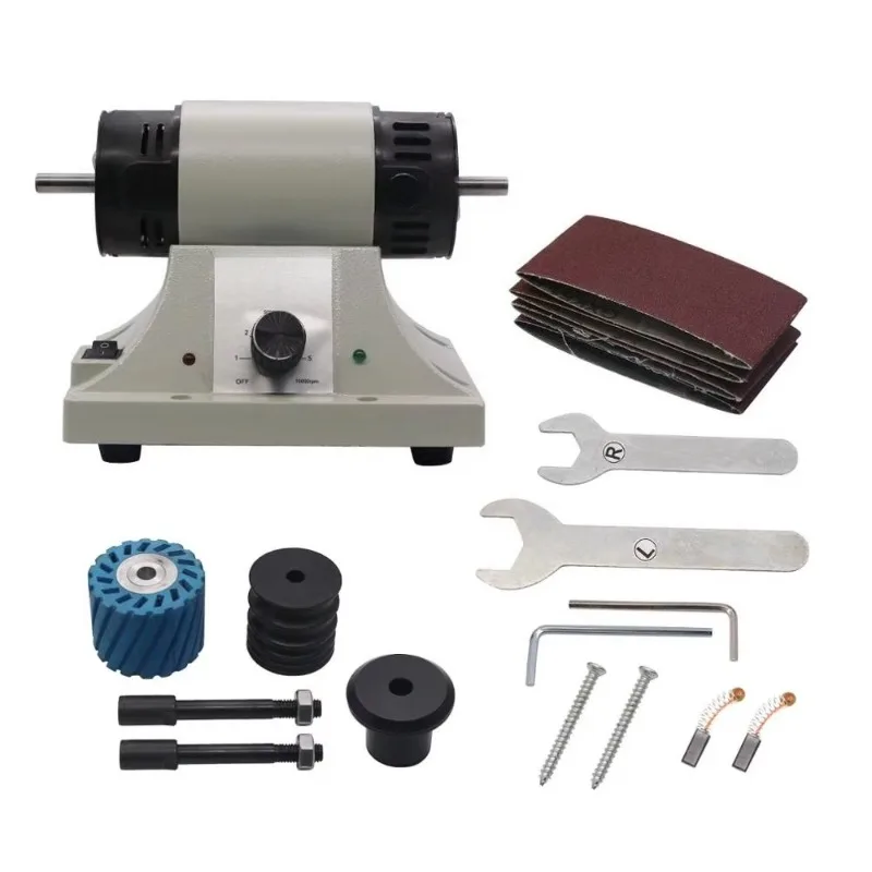 350W leather polishing machine 220V 0-8000RPM speed regulation leather goods grinding and polishing equipment